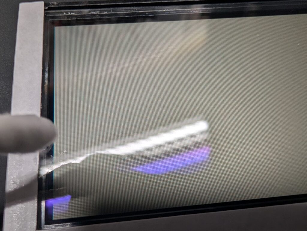 GBASPの液晶修理時の様子