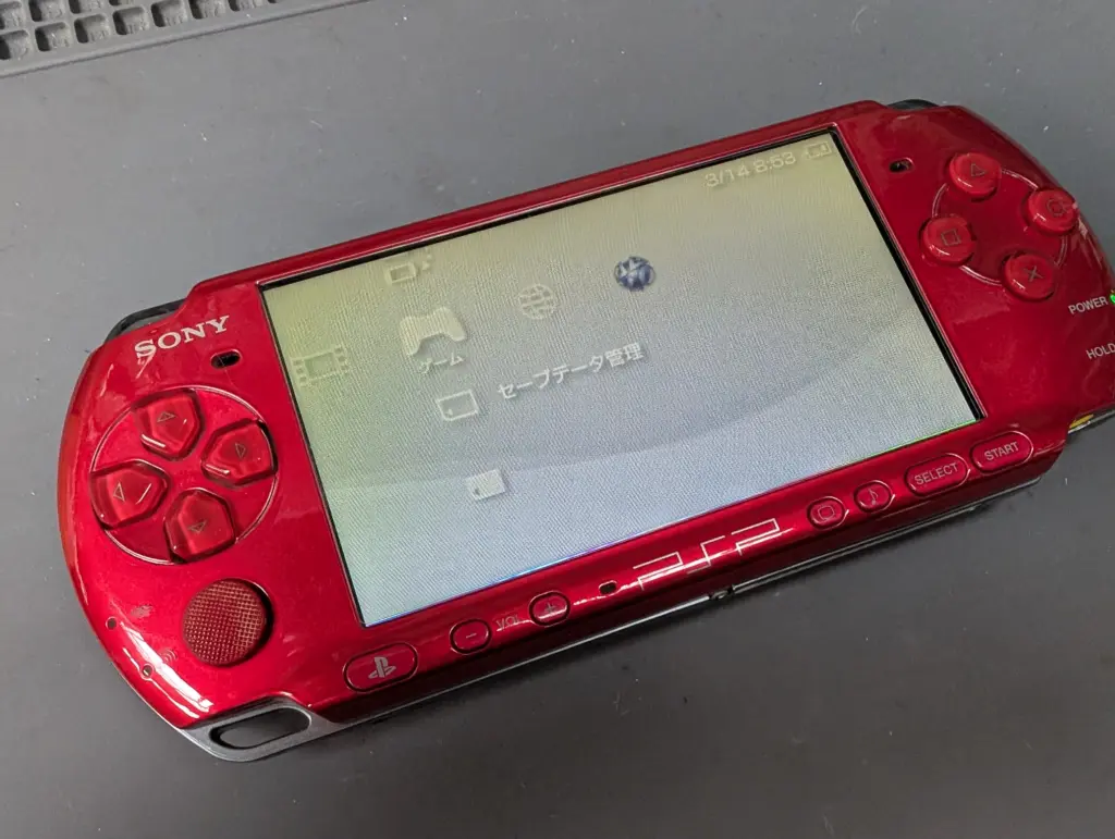 液晶の黄ばみがあるPSP