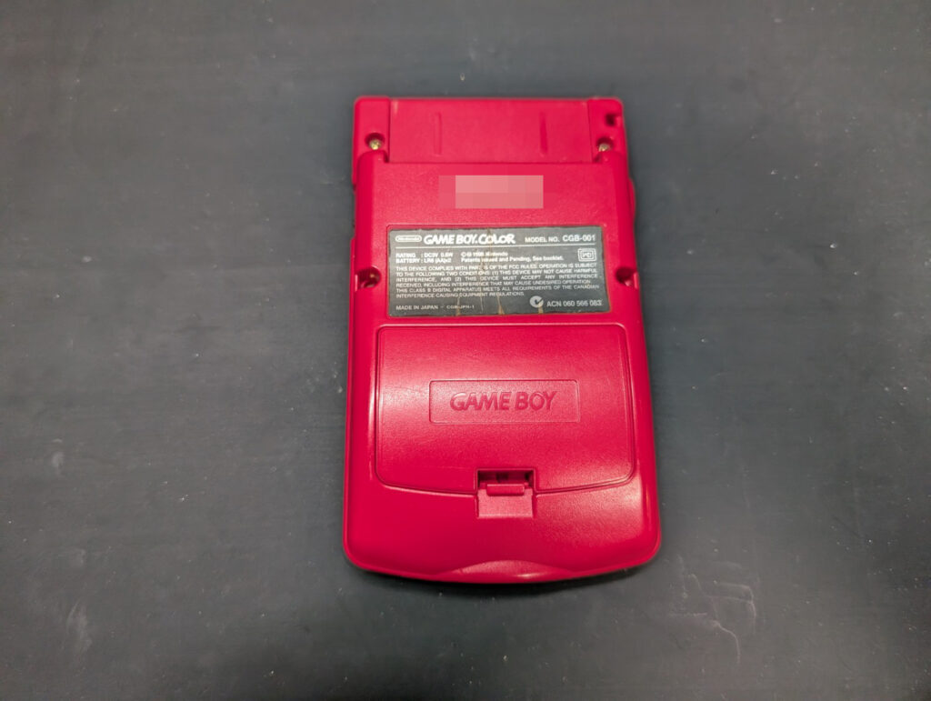 液晶画面が劣化したゲームボーイカラーの修理時の写真