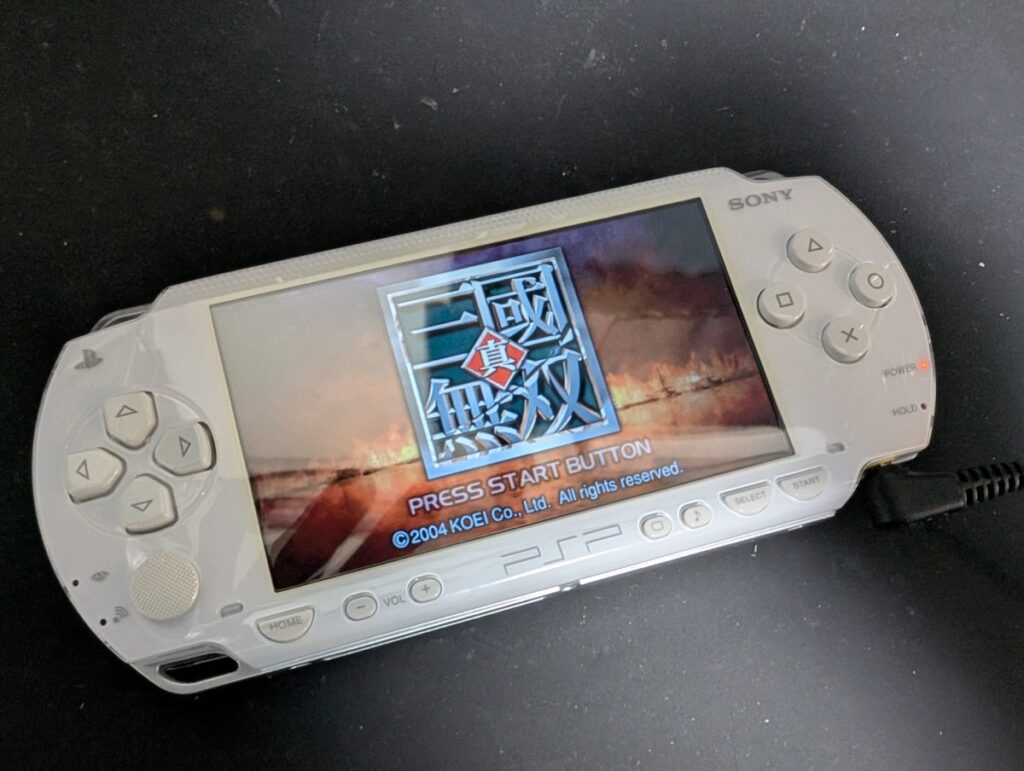 PSP-1000の起動点検時の写真