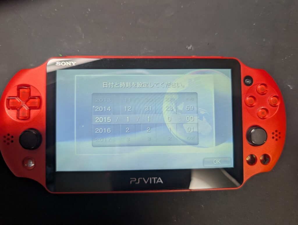 PSvitaの動作点検時の写真