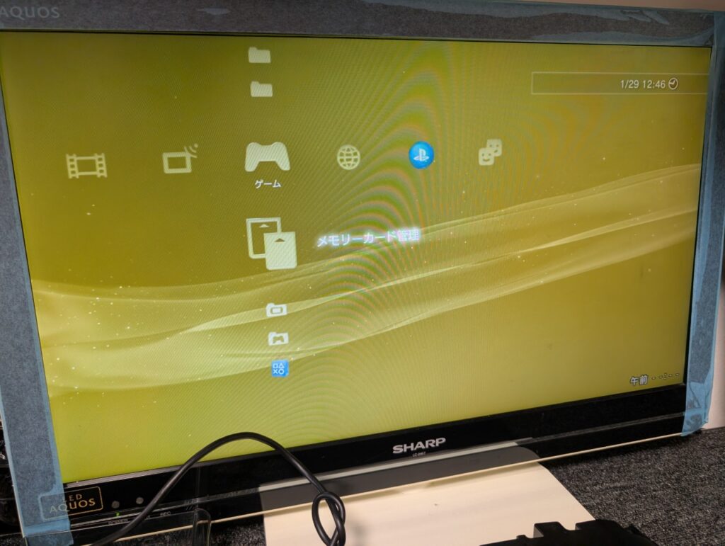 CECH-4300Cの映像が出力されない故障を修理後の点検時の写真