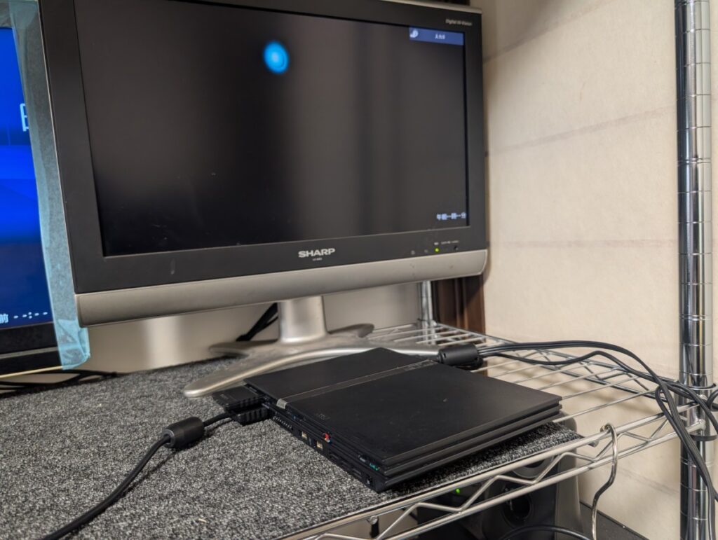 SCPH-75000のピックアップレンズ交換後の動作点検時の写真