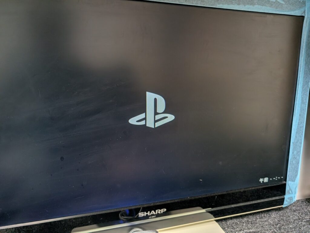 CUH-7000の修理後の動作点検時の様子