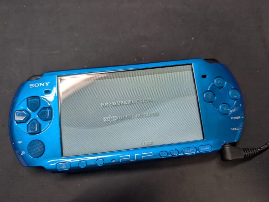 液晶交換後、動作点検時の写真