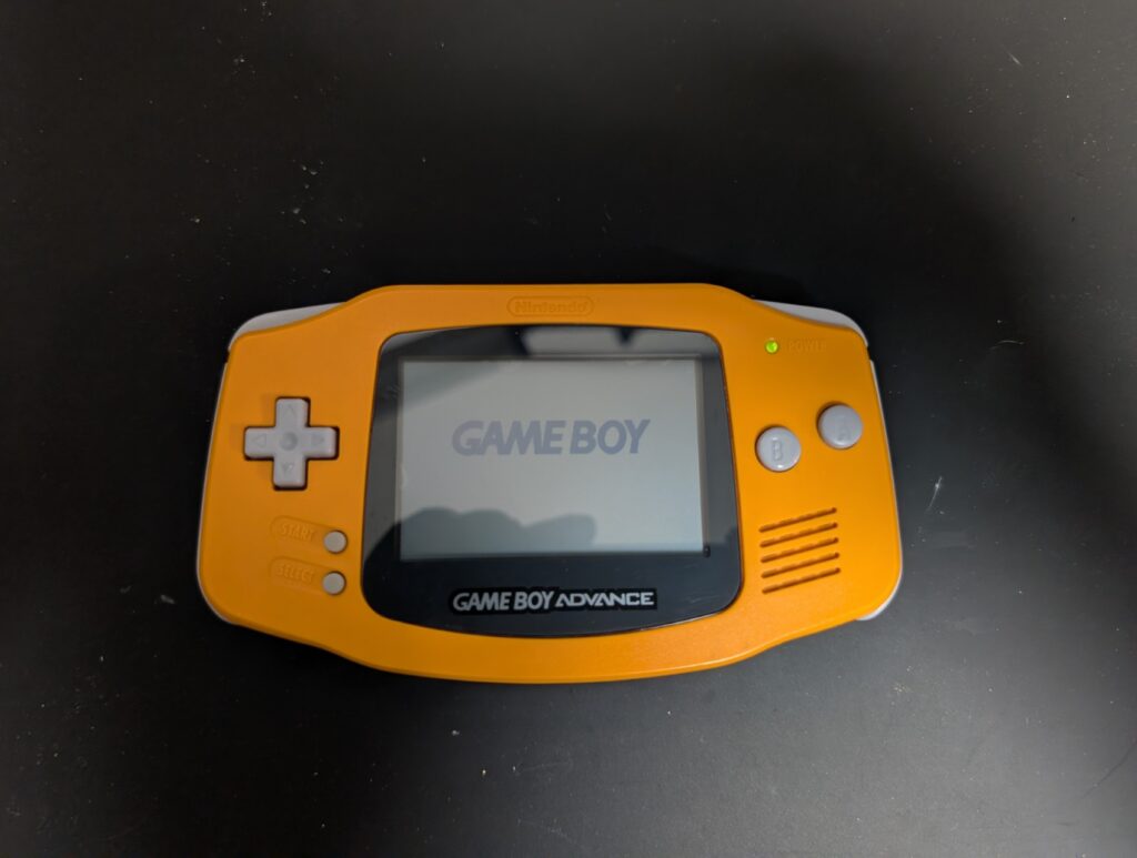 画面が見辛いゲームボーイアドバンスの写真