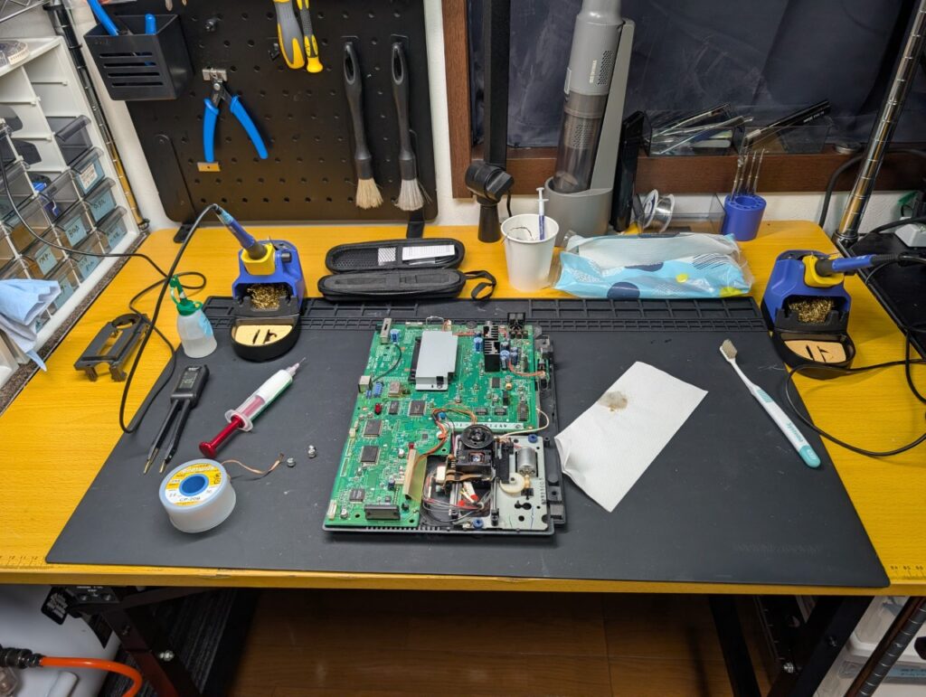 PCエンジンDUO修理時の環境の写真