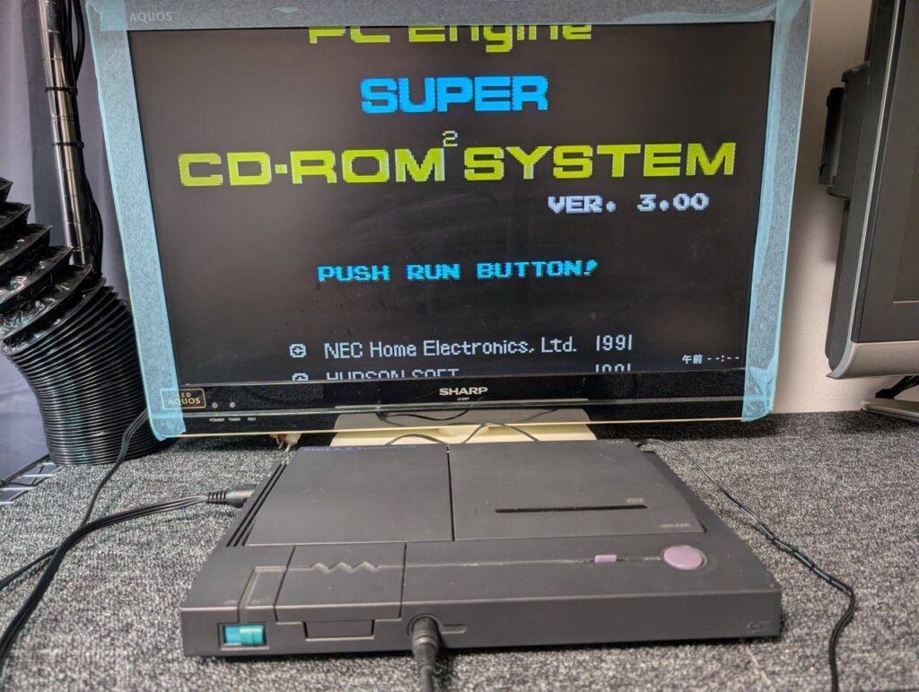 PCエンジンDUOの動作点検時の写真