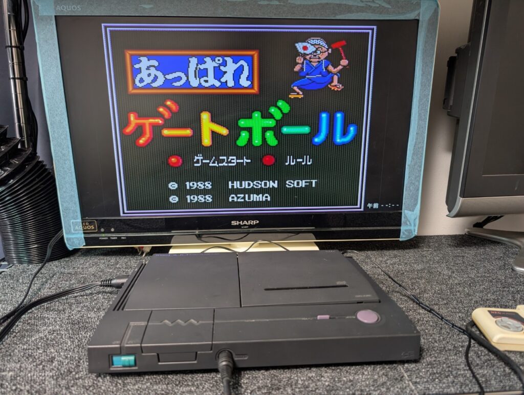 PCエンジンDUOの動作点検時の写真