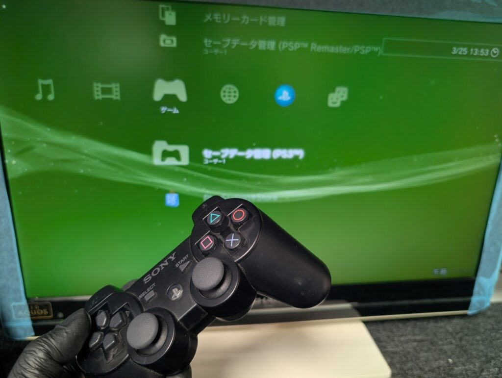 CECH-4000Cの修理後の動作点検時の写真