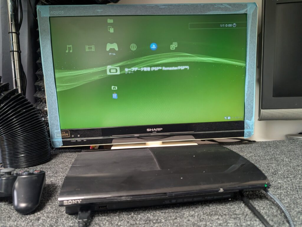 CECH-4000Cの修理後の動作点検時の写真