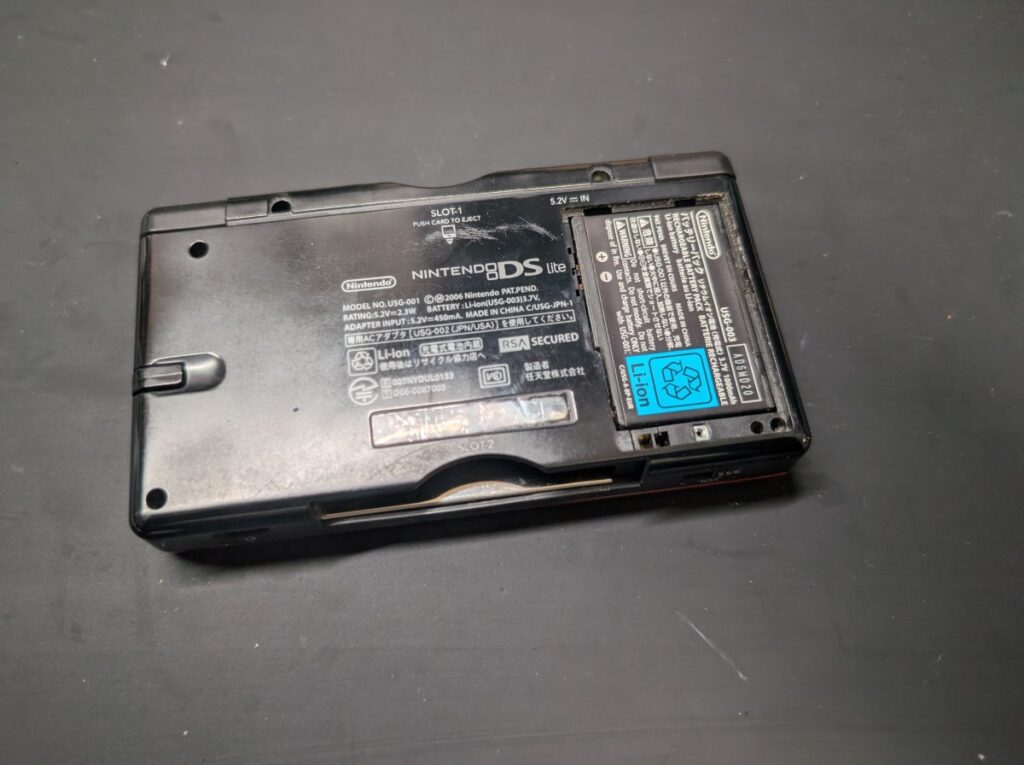 DS Liteの動作確認時の写真