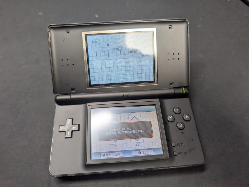 DS Liteの動作確認時の写真
