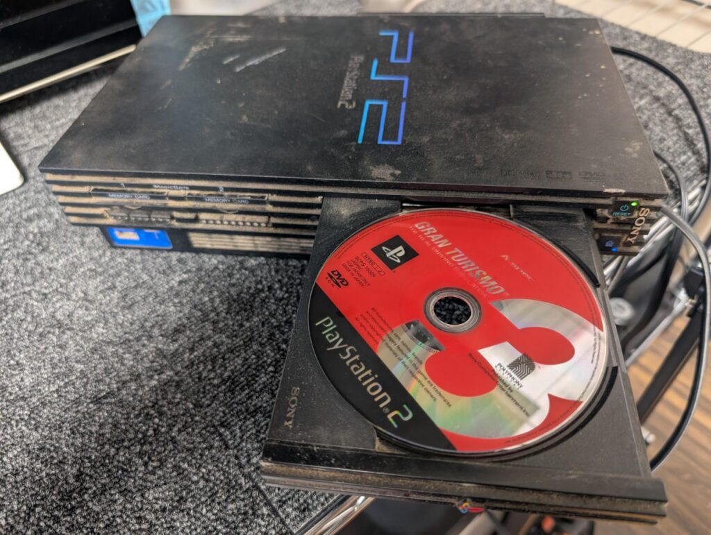 SCPH-39000のゲームディスク読み込み確認時の写真