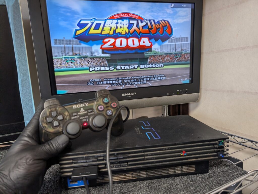 コントローラーが反応しない状態を確認時の写真