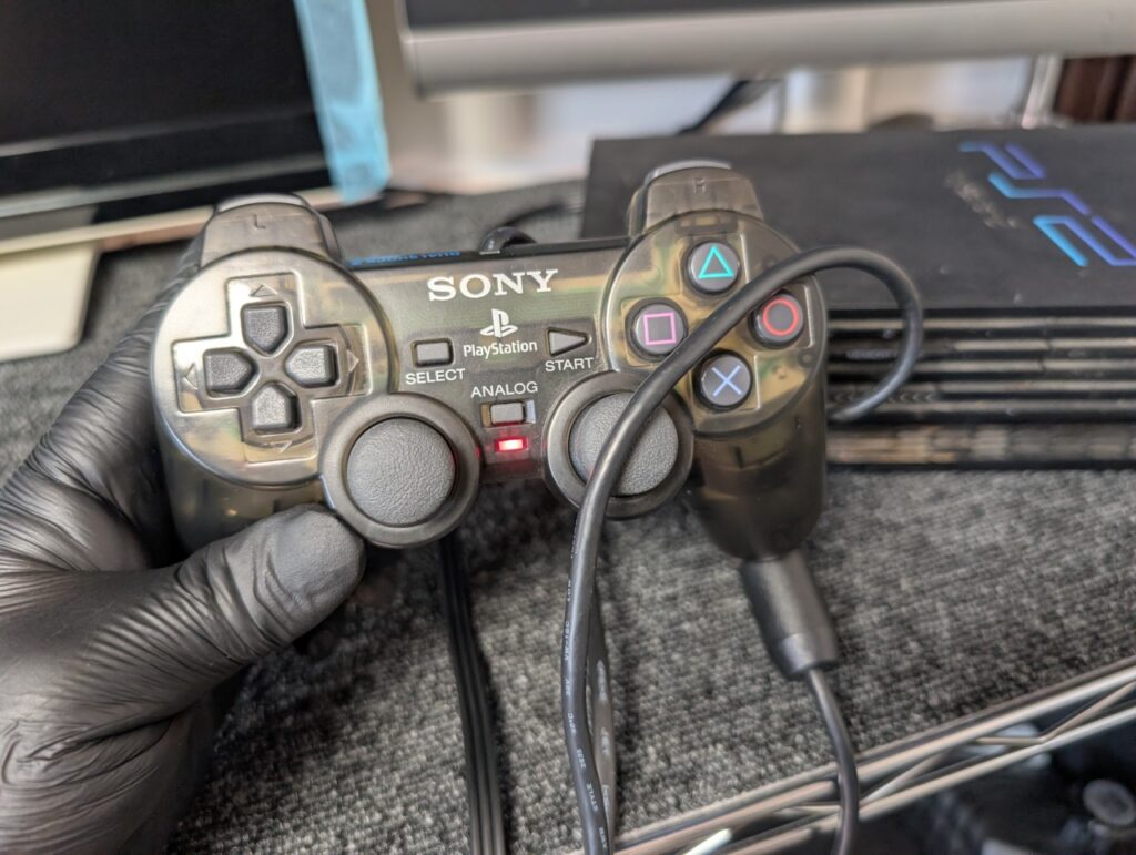 コントローラーが反応しない状態を確認時の写真