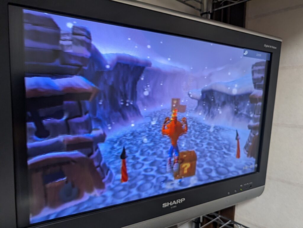 SCPH-30000のゲーム起動時の写真