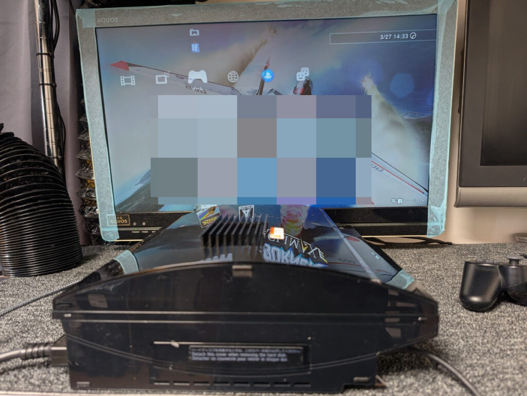 RSXを交換したCECHA00の動作点検時の写真