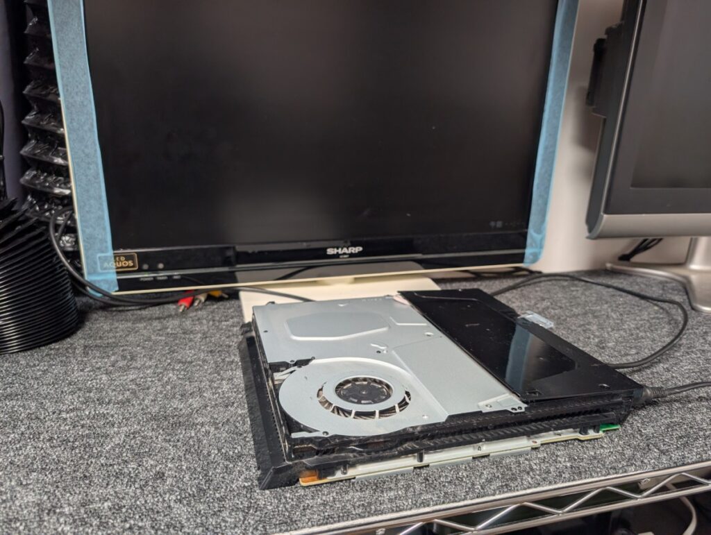 CUH-2200の修理後の起動点検時の写真
