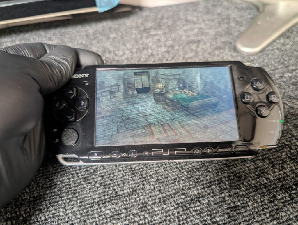 PSP-3000のゲーム起動画面の写真