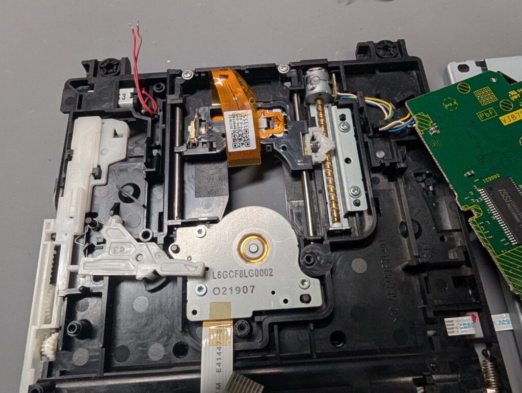 Wiiのディスクドライブの点検時の写真