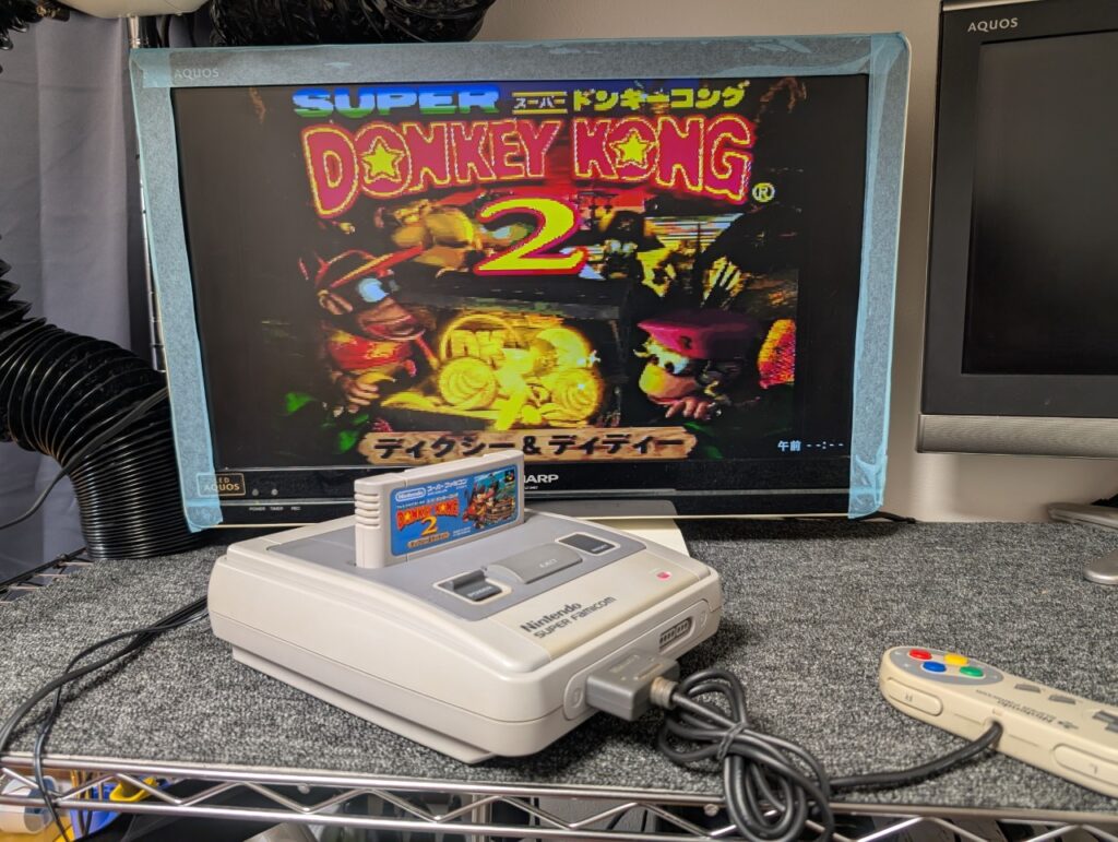 スーパーファミコンの最終動作確認時の写真