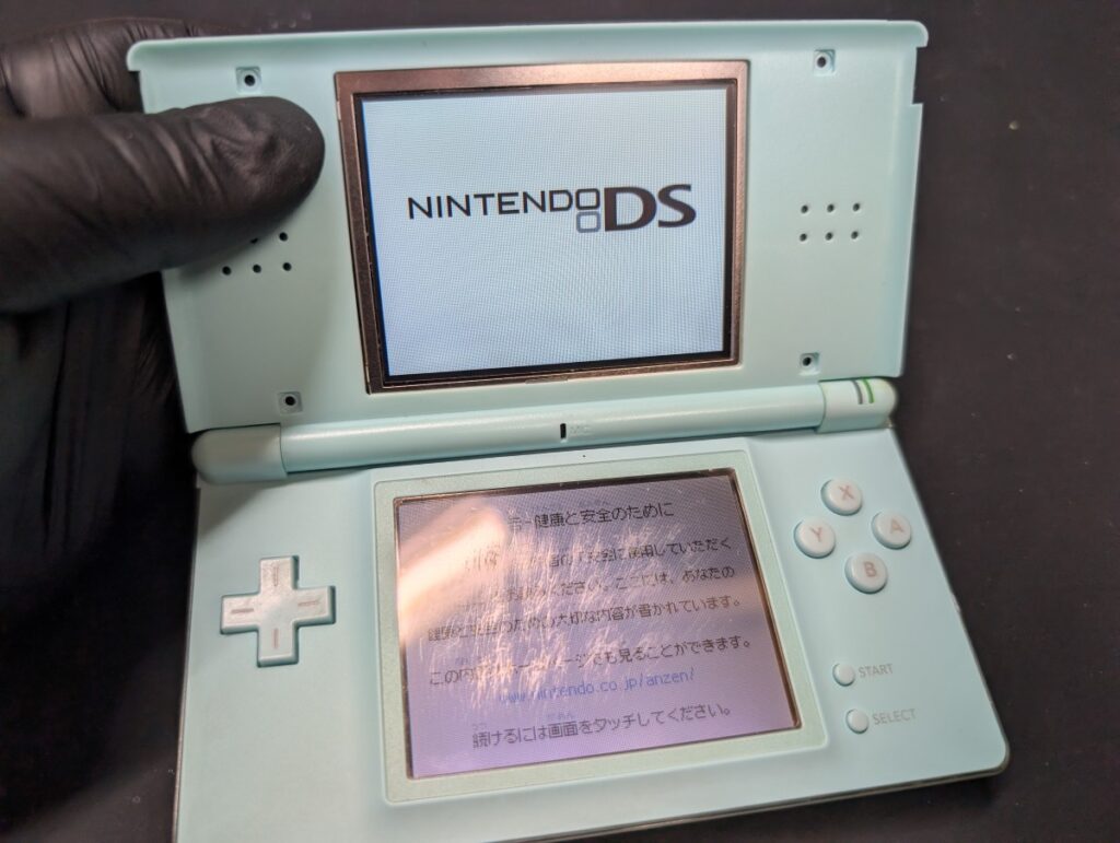 DS Liteの動作確認時の写真
