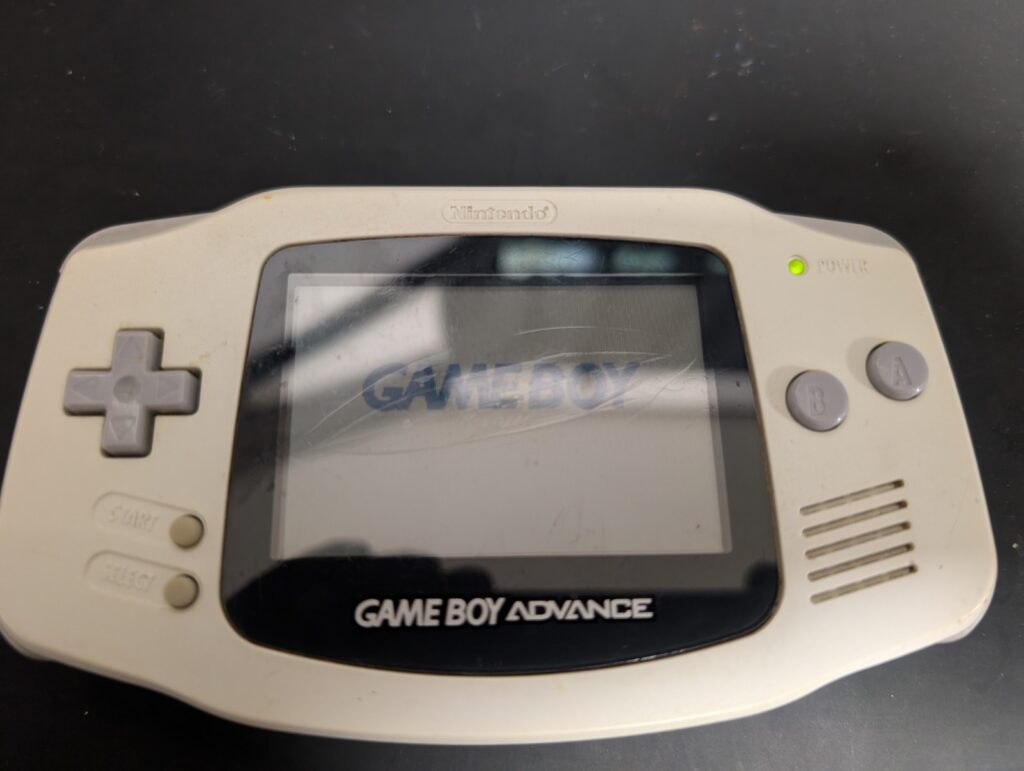 ゲームボーイアドバンス 純正液晶の表示状態