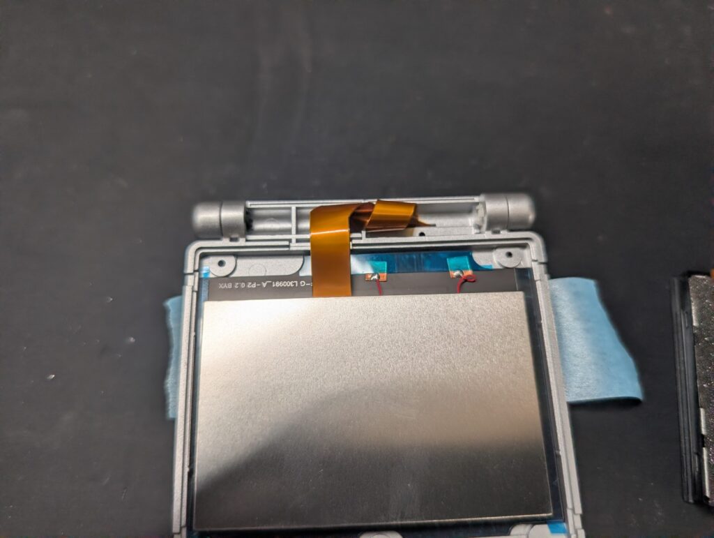 GBASPのIPS液晶取り付け時の写真