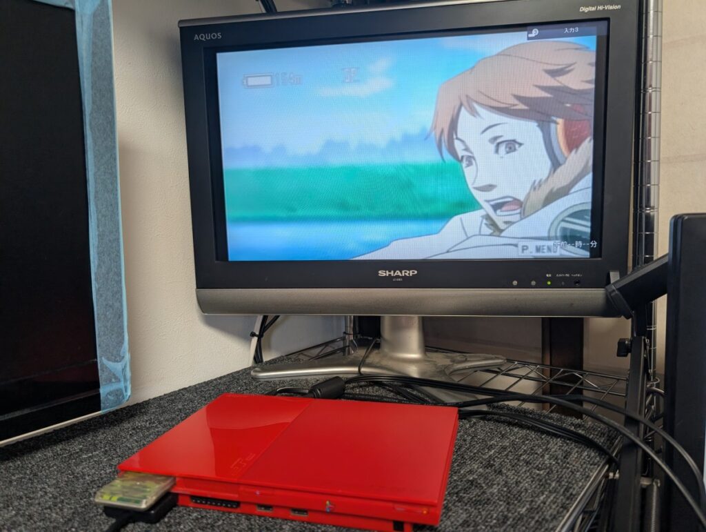 SCPH-90000の修理後の動作確認の様子