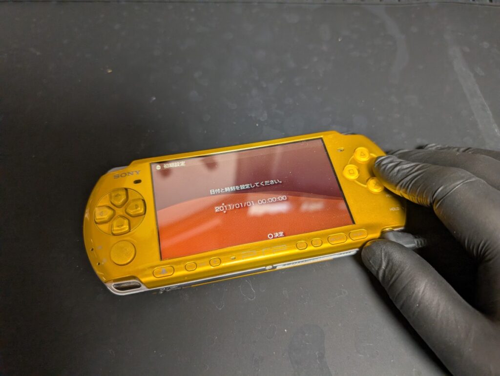 PSP-3000の〇ボタンが反応しない様子の画像