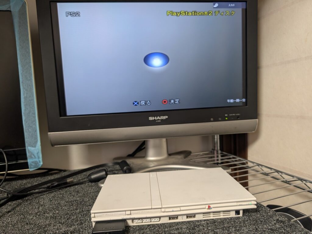 SCPH-70000のピックアップレンズ交換後の動作確認時の写真