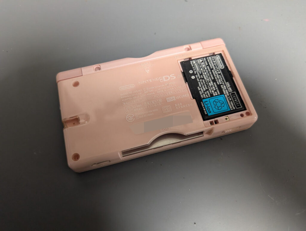 DSLiteのタッチパネル交換後の動作確認時の写真