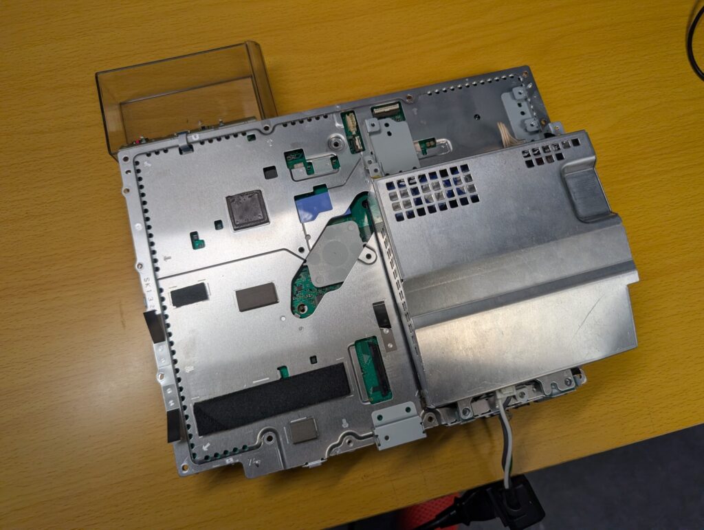 初期型PS3の基板修理後の動作確認時の写真