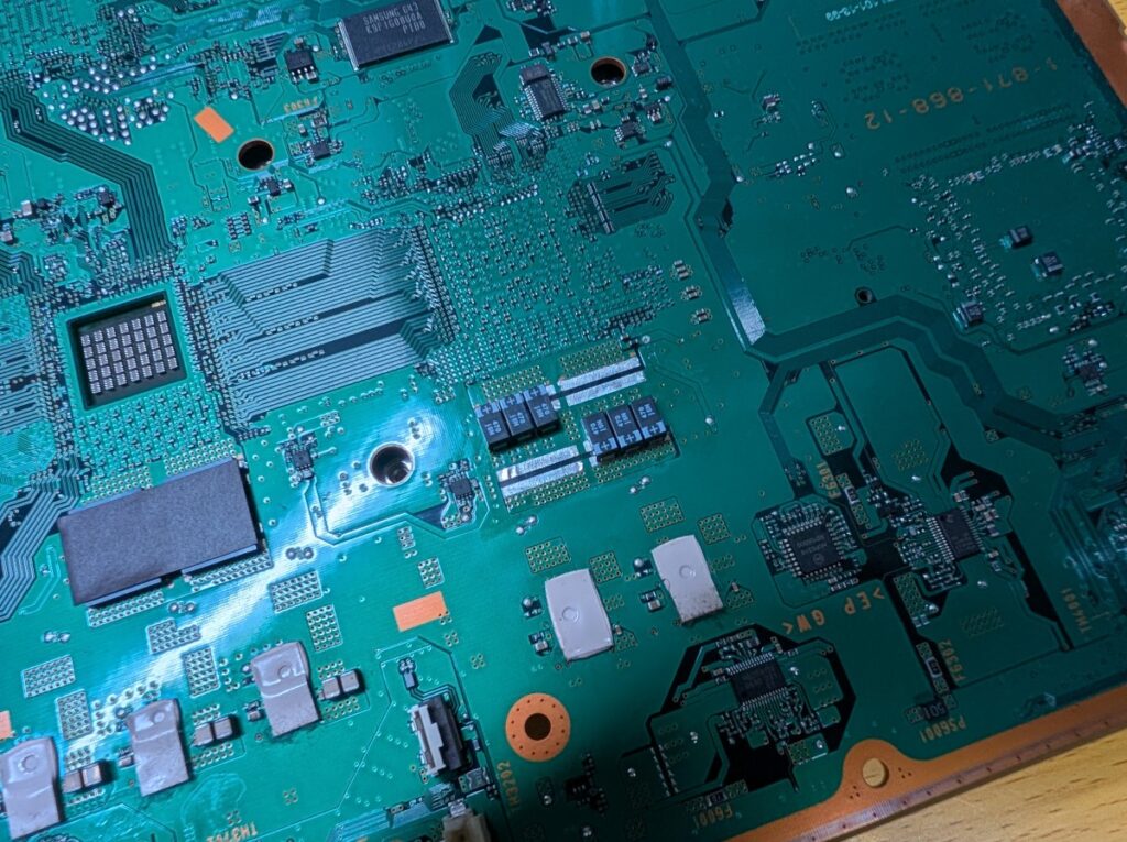 初期型PS3の基板修理時の写真