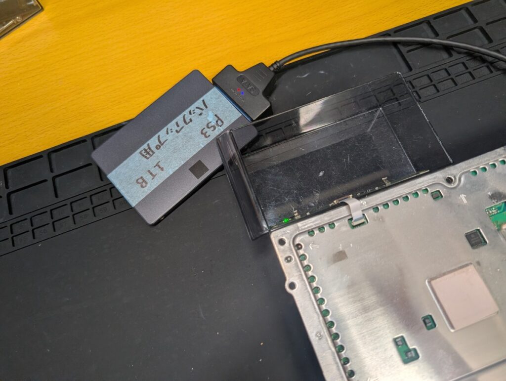 CECHA00のバックアップ中の様子