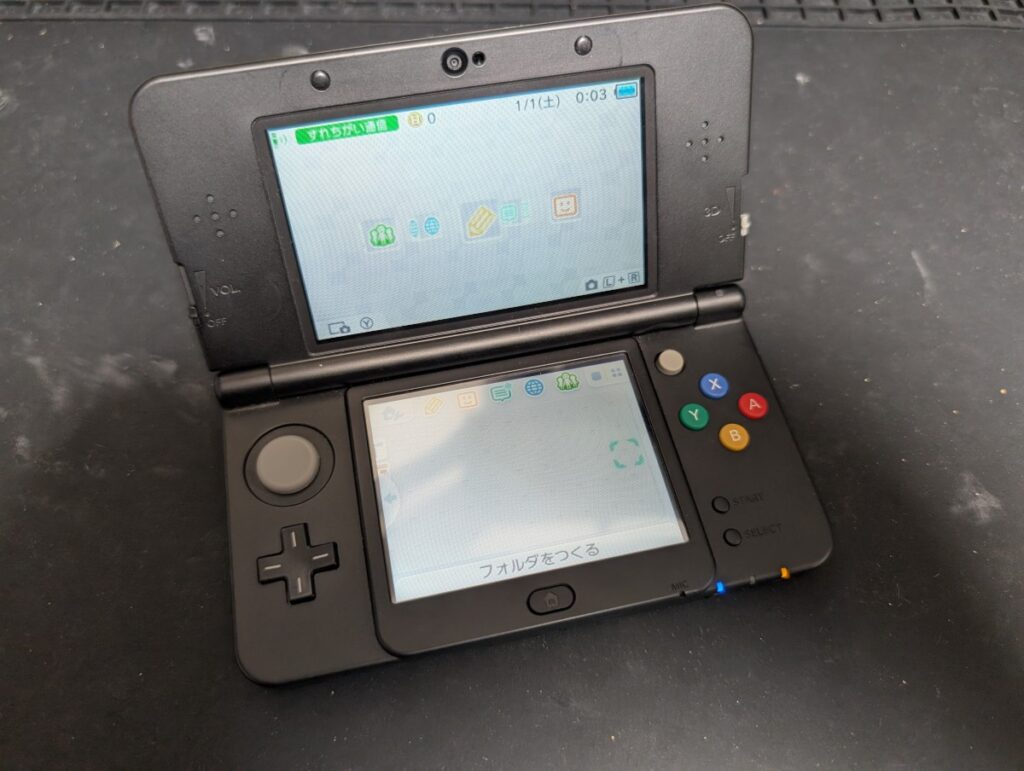 NEW3DSの液晶交換後サムネイル