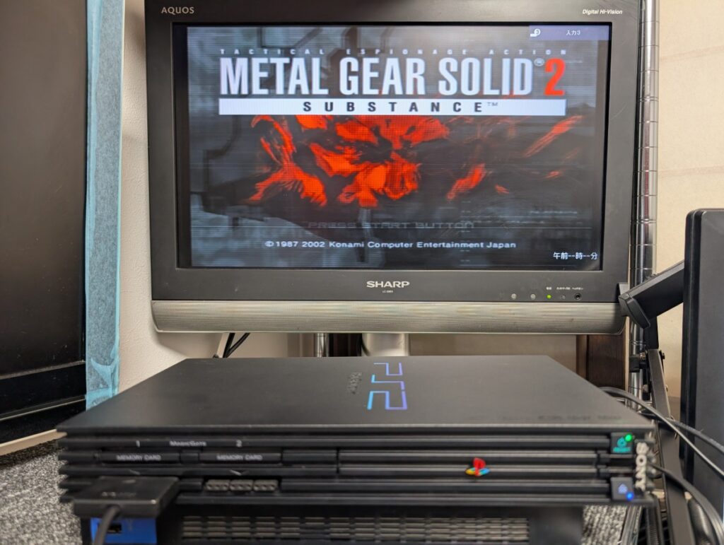 SCPH-50000の動作確認時の様子
