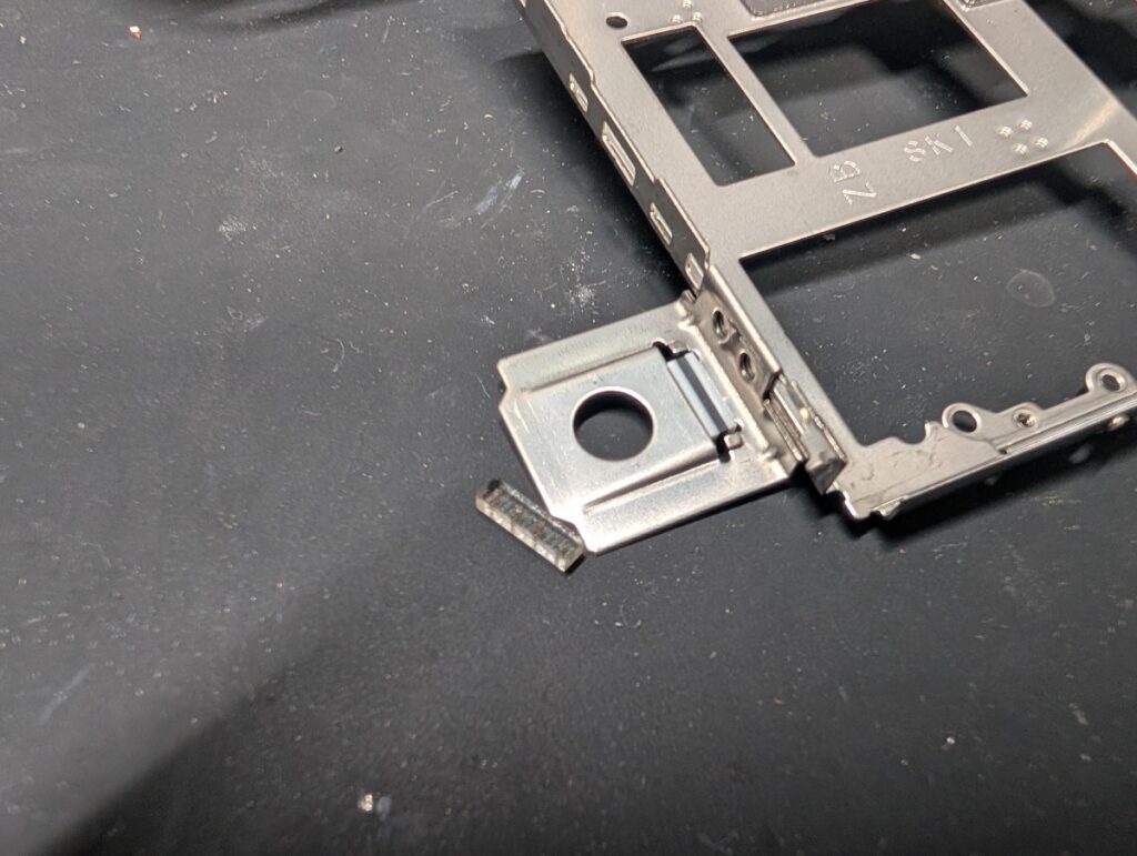 PSP-1000のアナログスティックユニットの導電ゴムの写真