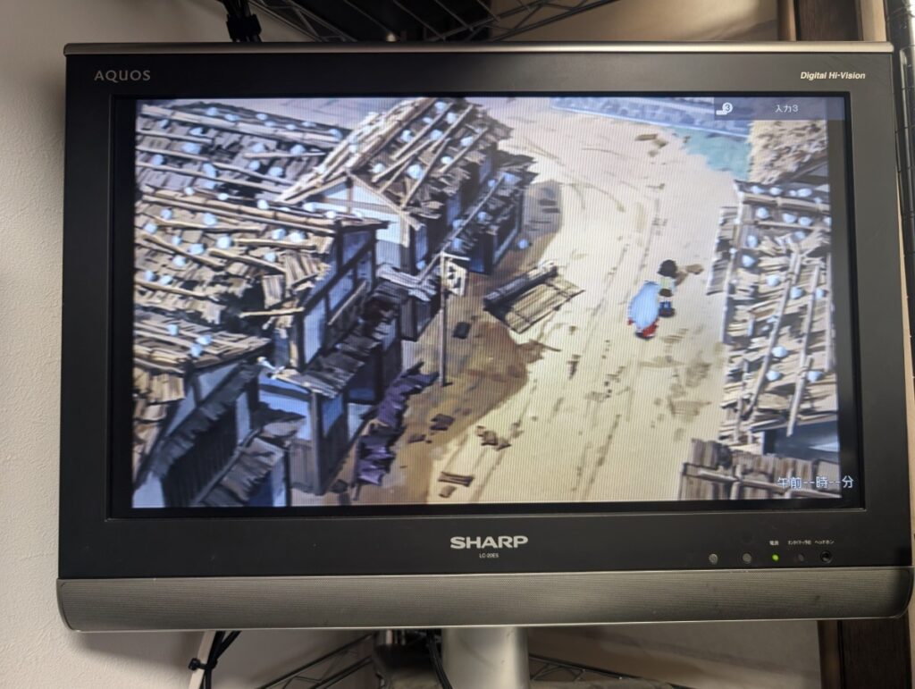 SCPH-10000のディスク読み込み点検中の写真
ゲームプレイ画面