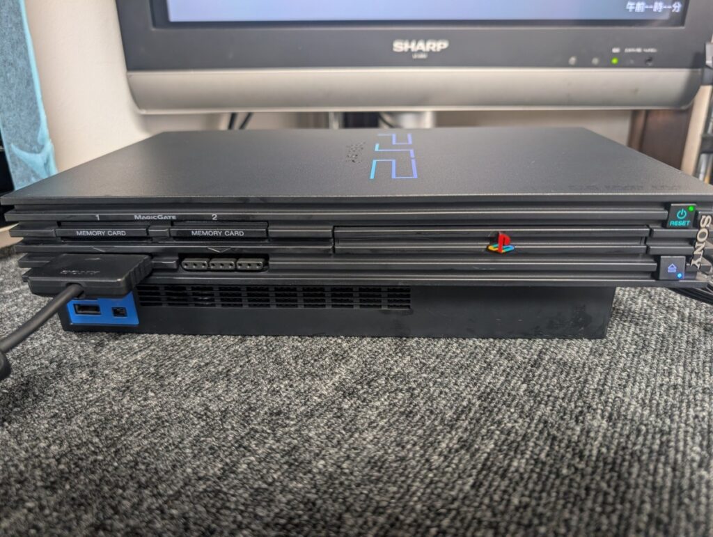 SCPH-10000の修理後の動作確認時の写真