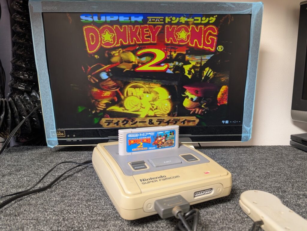 スーパーファミコンの修理完了後の証明写真
